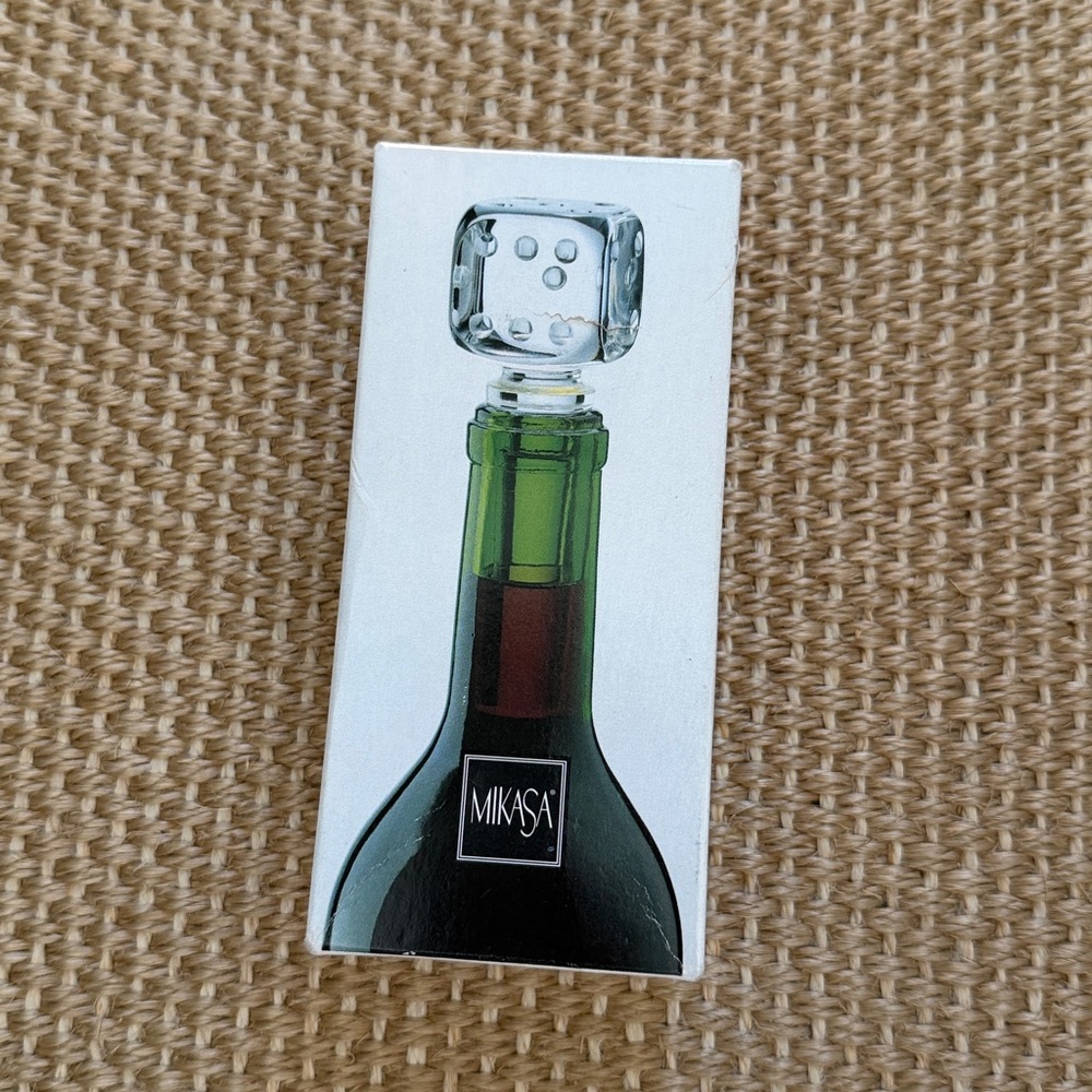 Mikasa Crystal Casino Dice Bottle Wine Stopper